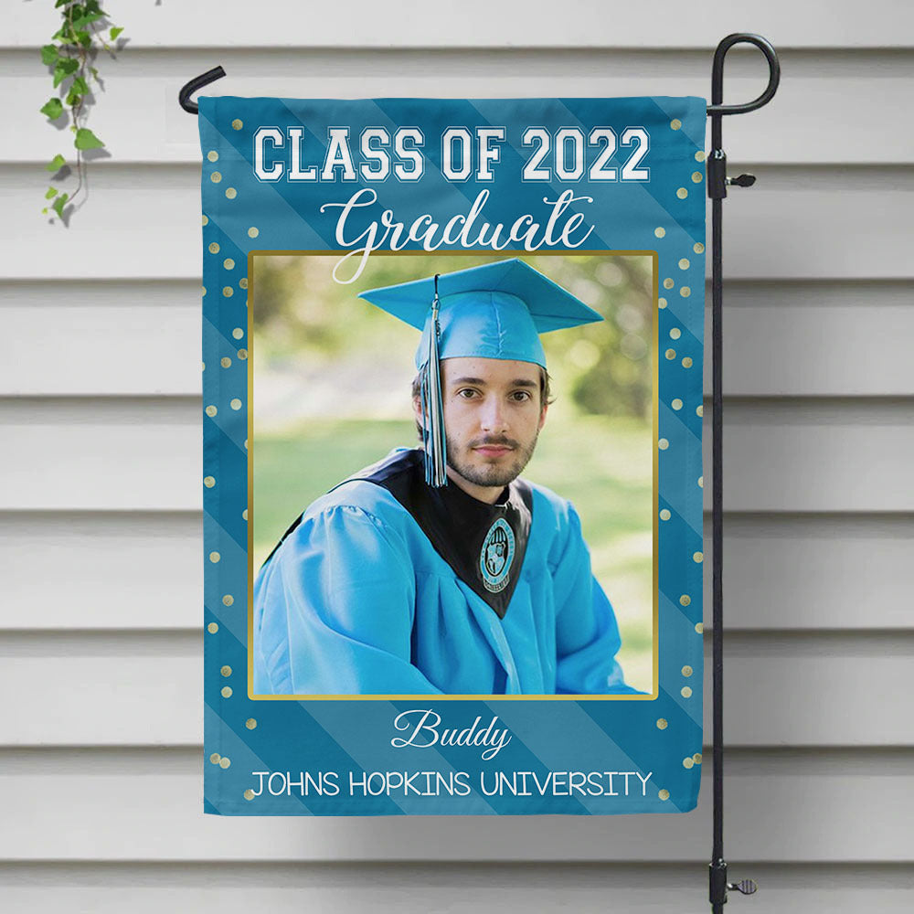 Class Of 2022 Graduation Garden Flag With Photo