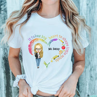 Thumbnail for Big Heart Shape Little Minds Teacher Tshirt, Back To School Gift