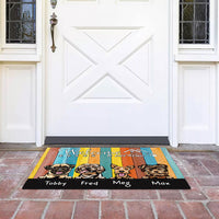 Thumbnail for Welcome To Our Home - Personalized Cat Copper Color Doormat - Jonxifon