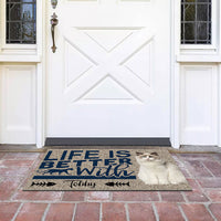 Thumbnail for Life Is Better With Cats Upload Photo Doormat, Gifts For Cat Lovers - Jonxifon