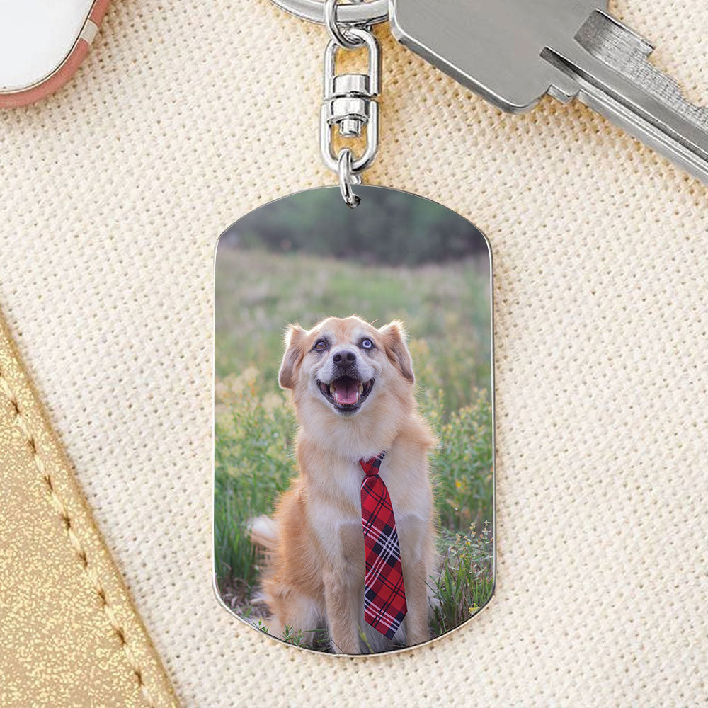 No Longer By My Side But Forever In My Heart - Dogs Keychain Memorial Gift - Jonxifon