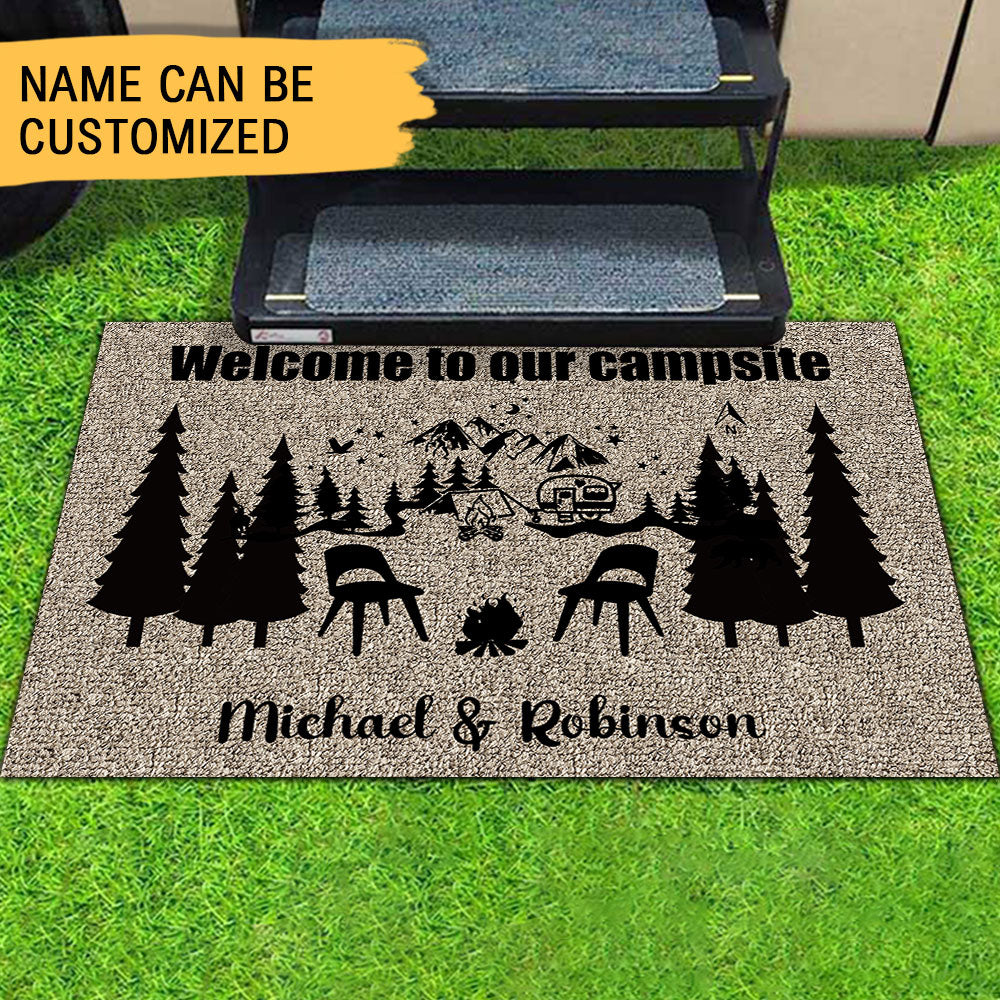 Welcome to our Campsite Personalized Doormat - Jonxifon