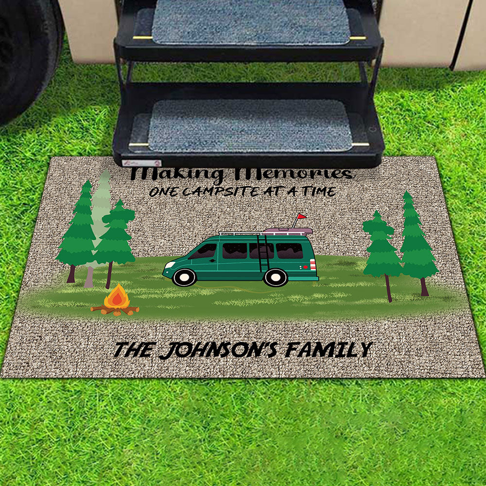 Making Memories One Campsite At a Time, RVs Doormat Gift For Campers - Jonxifon