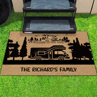 Thumbnail for Welcome To Our Camp, Camping Gift, RVs Campers, Family Camping Doormat - Jonxifon