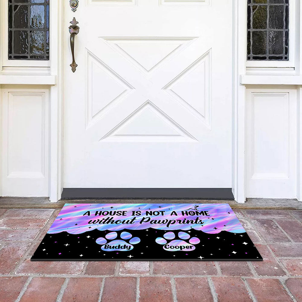 Hologram Pawprints Pets Personalized Doormat - Jonxifon