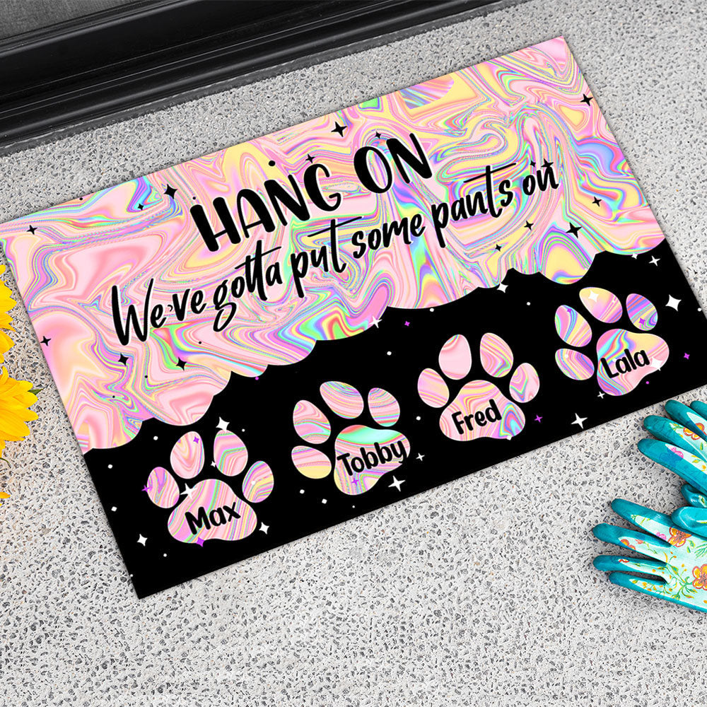 Hologram Pawprints Pets Personalized Doormat - Jonxifon