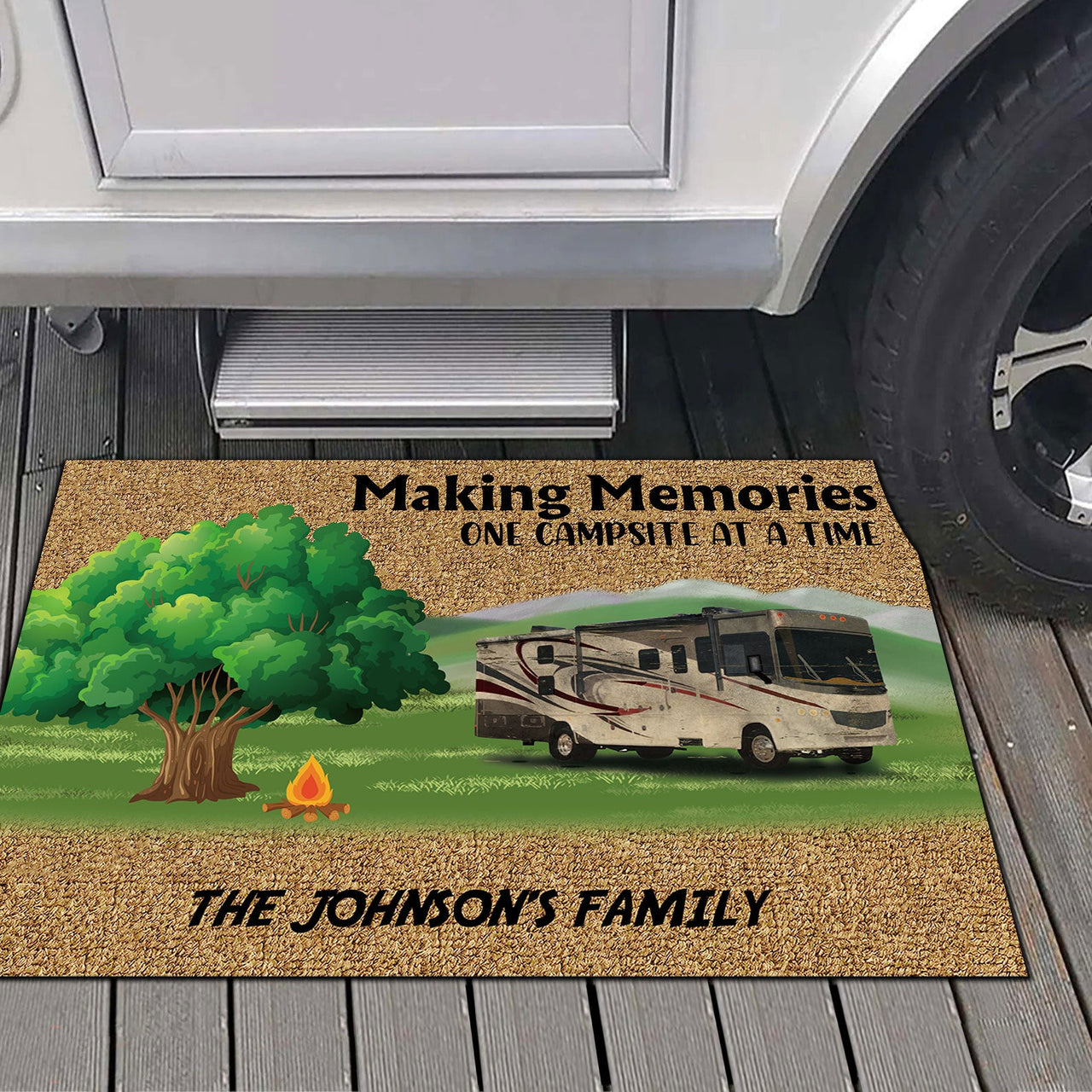 Making Memories One Campsite At A Time - RVs Doormat For Campers - Jonxifon