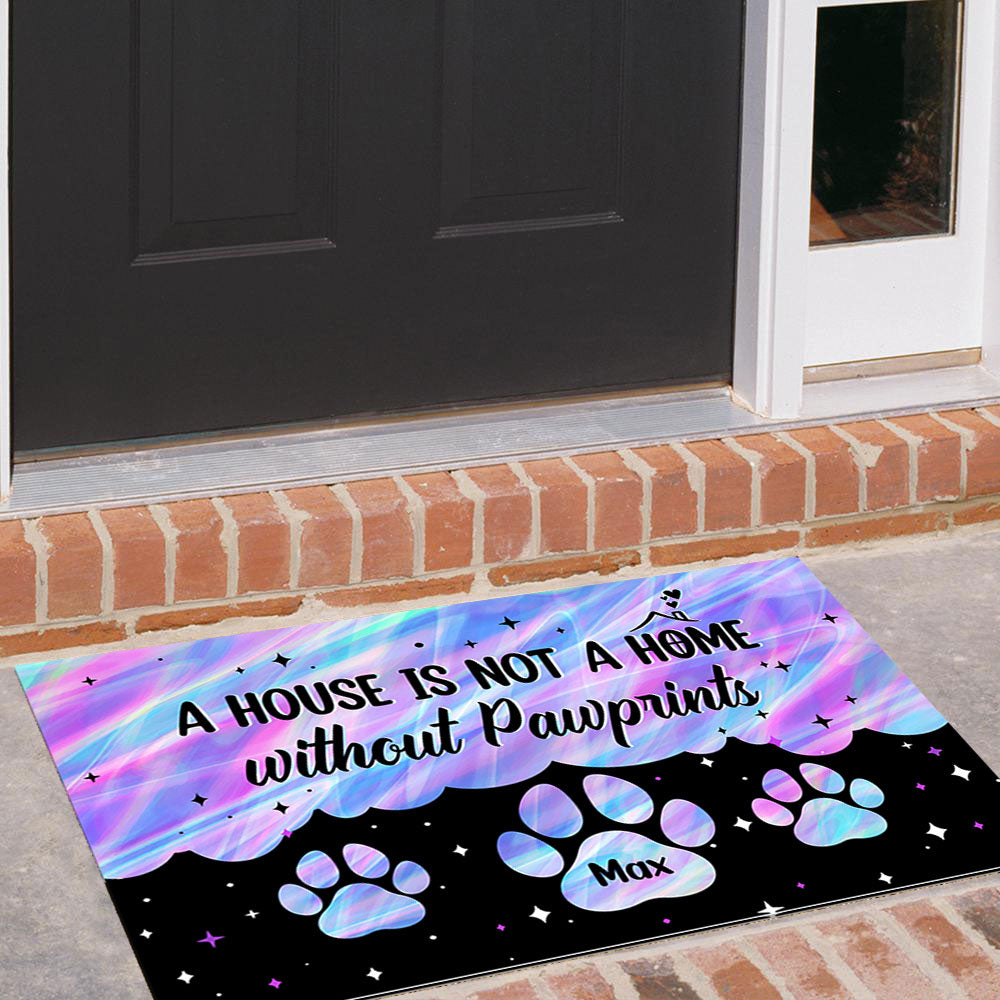 Hologram Pawprints Pets Personalized Doormat - Jonxifon