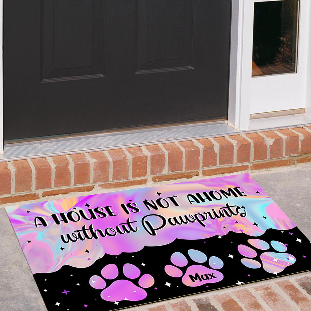 Hologram Pawprints Pets Personalized Doormat - Jonxifon