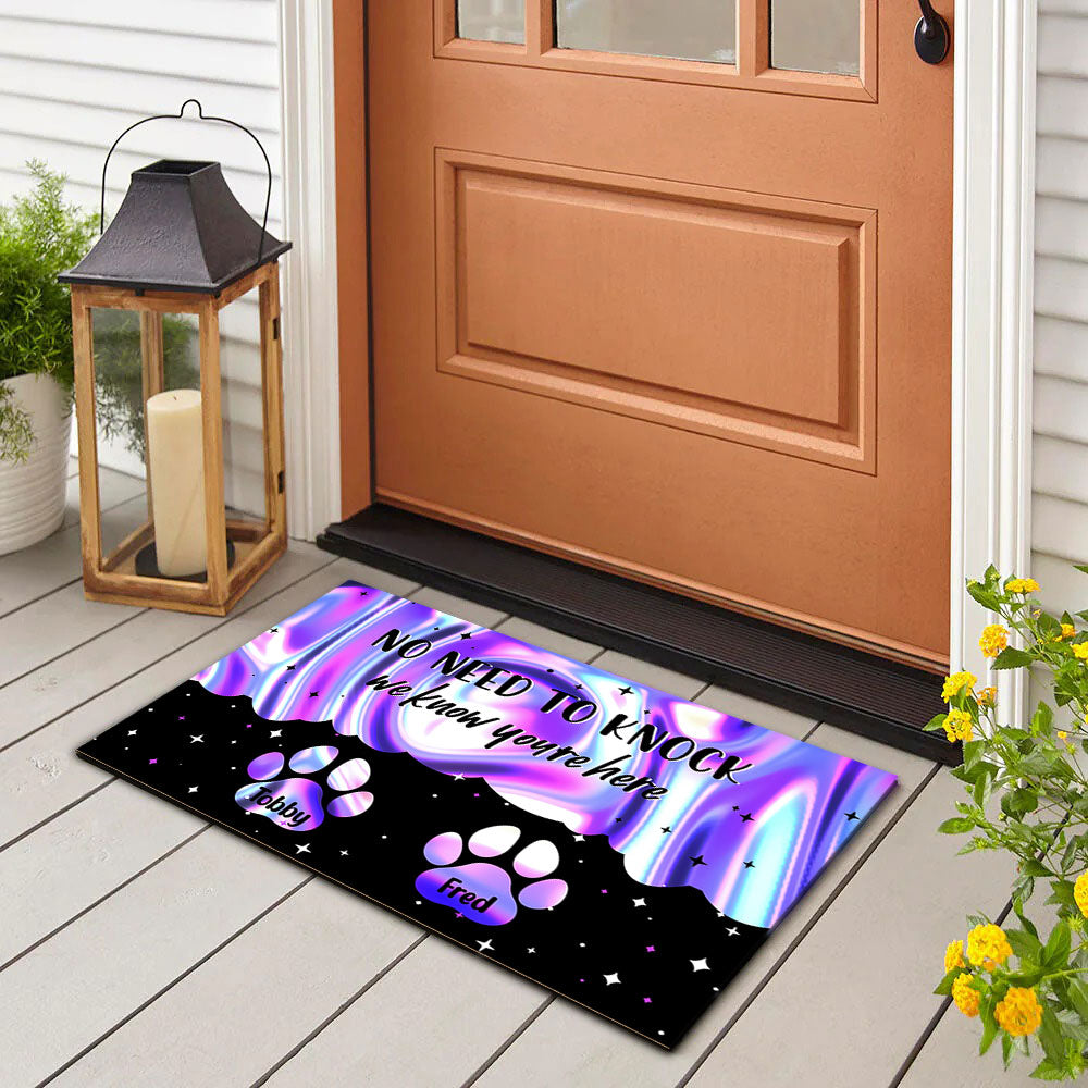 Hologram Pawprints Pets Personalized Doormat - Jonxifon