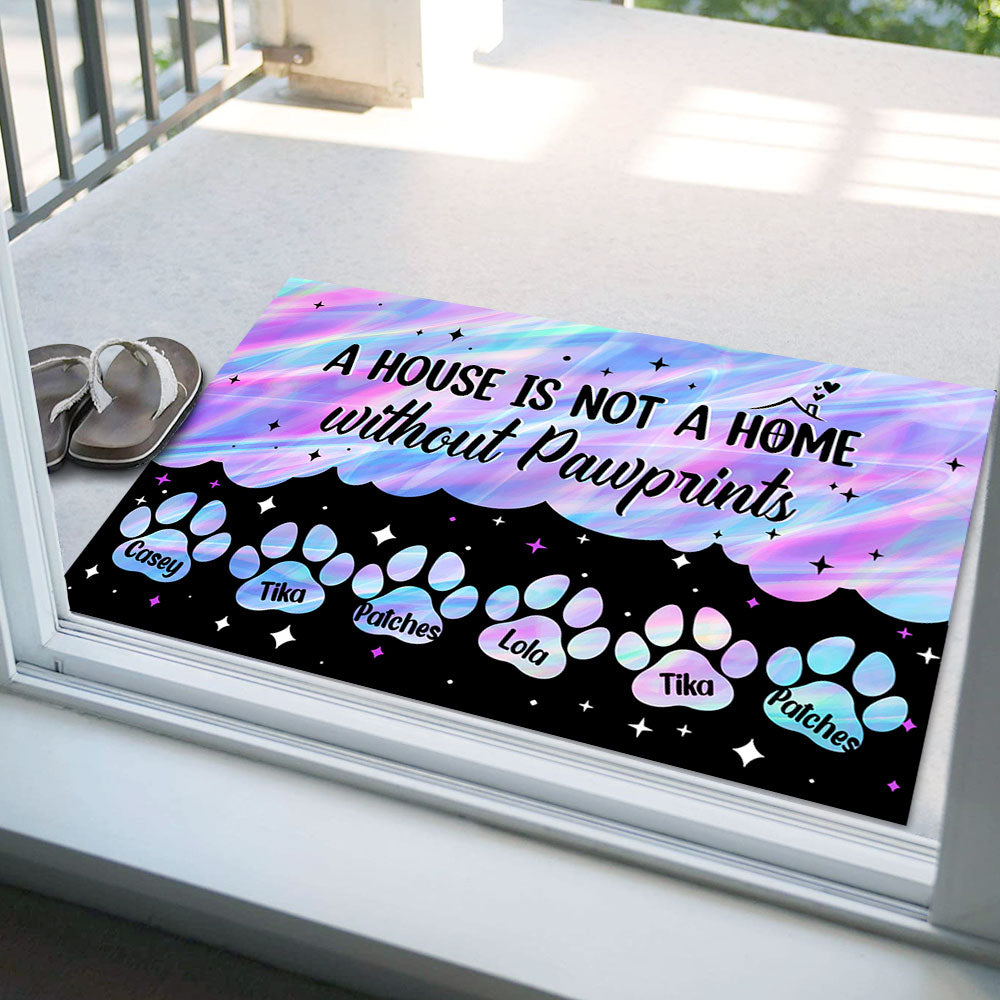 Hologram Pawprints Pets Personalized Doormat - Jonxifon