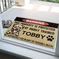 Thumbnail for This Property Is Protected By Highly Trained Dog - Funny Dog Doormat - Jonxifon