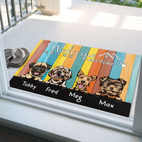 Thumbnail for Welcome To Our Home - Personalized Cat Copper Color Doormat - Jonxifon