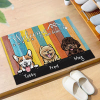 Thumbnail for Welcome To Our Home - Personalized Cat Copper Color Doormat - Jonxifon