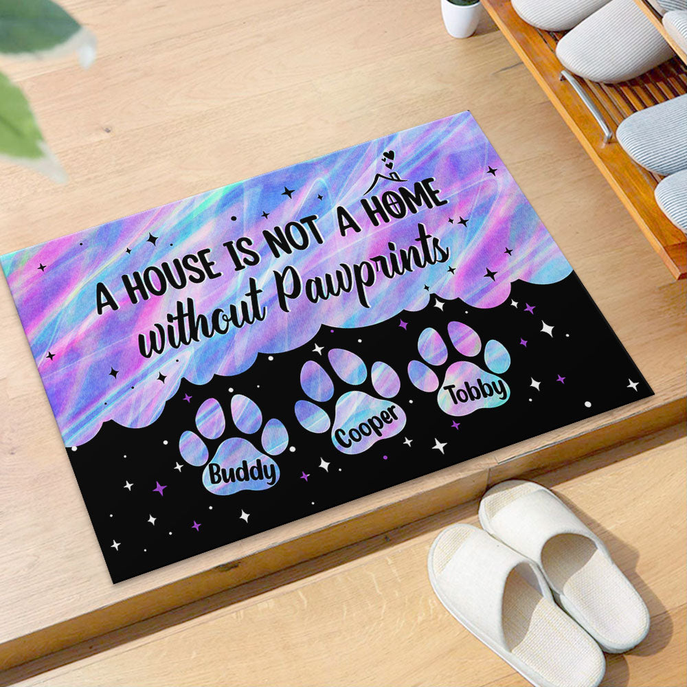 Hologram Pawprints Pets Personalized Doormat - Jonxifon