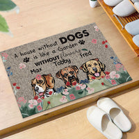 Thumbnail for A House Without A Dog Is Like A Garden Without Flowers - Doormat For Dog Lover - Jonxifon