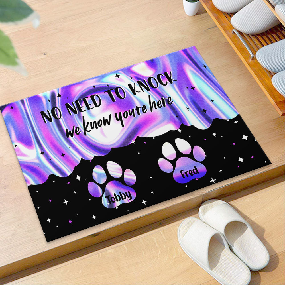 Hologram Pawprints Pets Personalized Doormat - Jonxifon