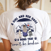 Thumbnail for A Girl And Her Dog Sketch Mountain Backside Shirt, Dog Lover Gift CustomCat