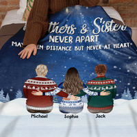 Thumbnail for Custom Brothers & Sisters Never Apart Fleece Blanket, Family Gift For Siblings