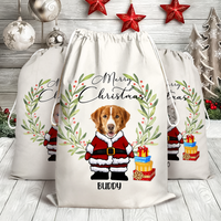 Thumbnail for Personalised Face Photo Merry Christmas Santa Family Christmas Bag DUNG-DIEP