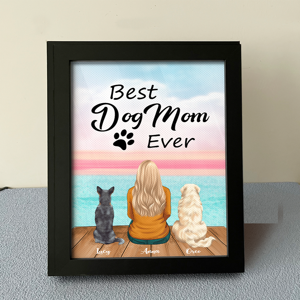 Personalized Dog Mom Photo Frame, Gift for Dog Lovers Dung- Diep