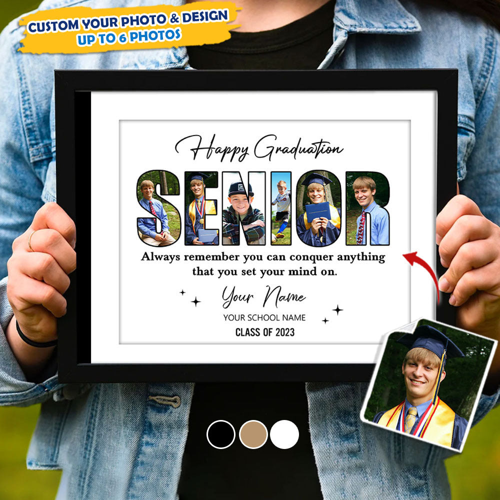 Custom Happy Graduation Photo Picture Frame, Graduation Gift